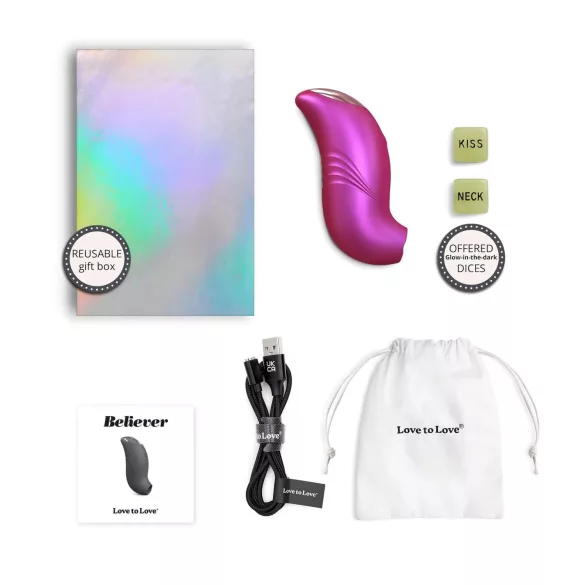 Love to Love Believer - Wasserdichter Klitorisstimulator (Metall-Pink)