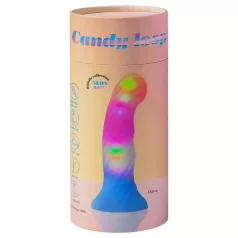   Love to Love Candy Loop - leuchtender LED-Silikon-Dildo (rosa-blau) - 16,9 cm
