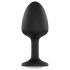 Dorcel Geisha Plug Diamond M - Analkugel mit weißem Diamant (schwarz)