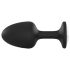 Dorcel Geisha Plug Diamond M - Analkugel mit weißem Diamant (schwarz)