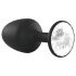 Dorcel Geisha Plug Diamond M - Analkugel mit weißem Diamant (schwarz)