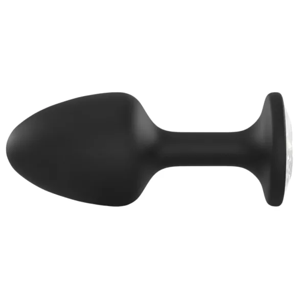 Dorcel Geisha Plug Diamond XL - Analplug mit weißem Stein (schwarz)