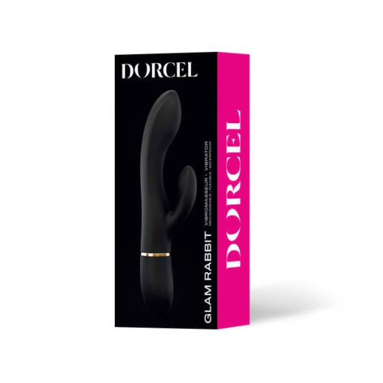 Dorcel Glam Rabbit - wiederaufladbarer Vibrator mit Klitorisarm (schwarz)