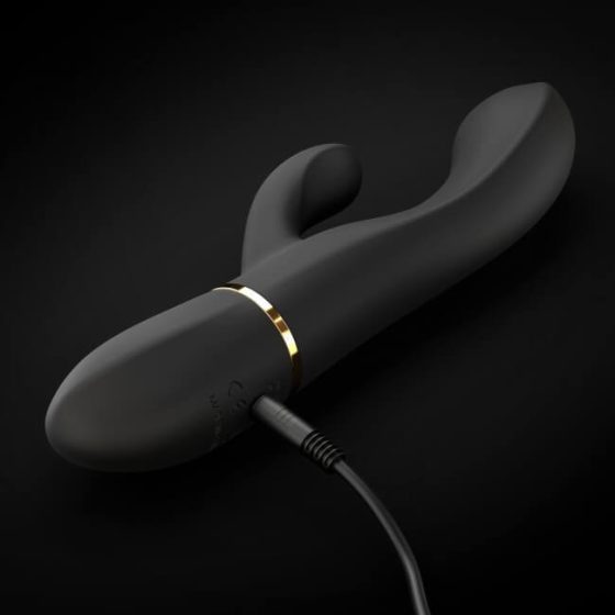 Dorcel Glam Rabbit - wiederaufladbarer Vibrator mit Klitorisarm (schwarz)
