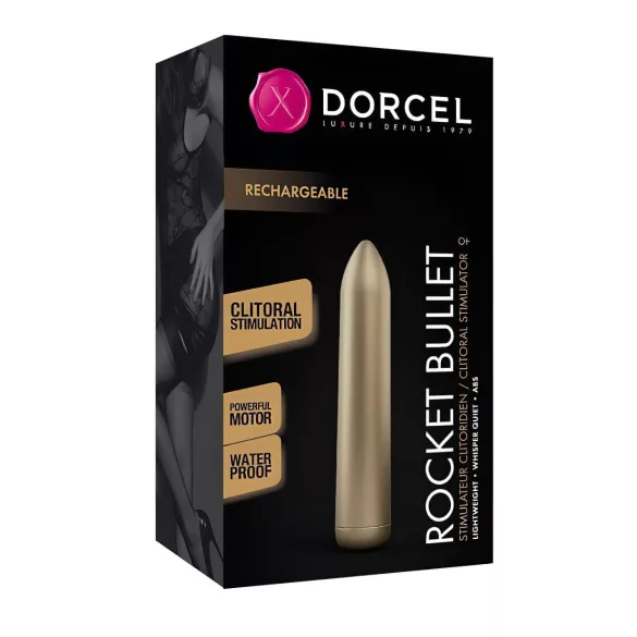 Dorcel Rocket Bullet - wiederaufladbarer Stabvibrator (Gold)