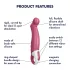Satisfyer Petting Hippo - Akku‑Vibrator, wasserdicht (pink)
