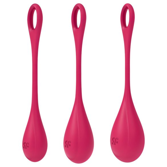 Satisfyer Yoni Power 1 - Kegelball-Set - Rot (3-teilig)