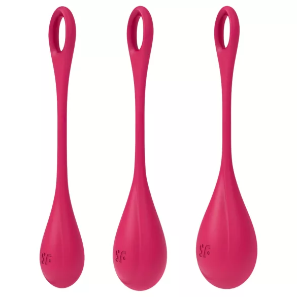 Satisfyer Yoni Power 1 - Geishakugel-Set - Rot (3-teilig)