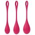 Satisfyer Yoni Power 1 - Kegelball-Set - Rot (3-teilig)