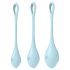 Satisfyer Yoni Power 2 - blauer Liebeskugel-Set (3-teilig)