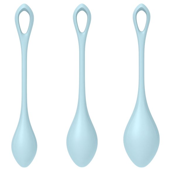 Satisfyer Yoni Power 2 - blauer Liebeskugel-Set (3-teilig)
