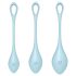 Satisfyer Yoni Power 2 - Geisha-Kugel-Set - Blau (3-teilig)