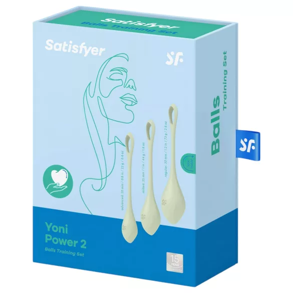 Satisfyer Yoni Power 2 - grün - 3tlg. Liebeskugeln-Set