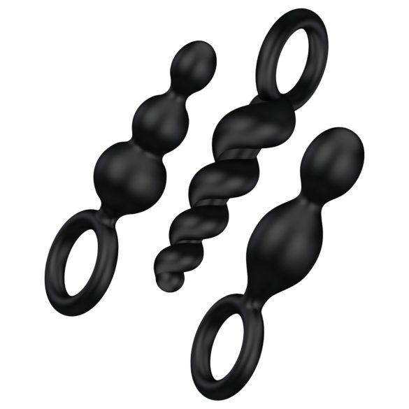 Satisfyer Booty Call - Analplug-Set - Schwarz (3-teilig)