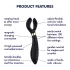 Satisfyer Endless Fun - akkubetriebener, wasserdichter Paarvibrator (schwarz)