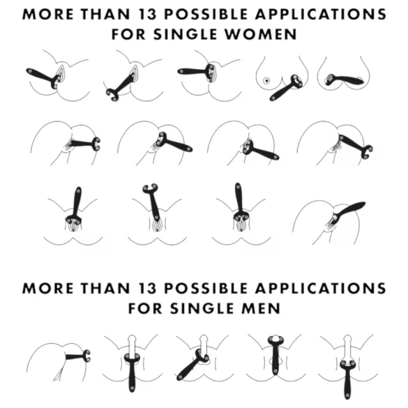 Satisfyer Endless Fun - akkubetriebener, wasserdichter Paarvibrator (schwarz)