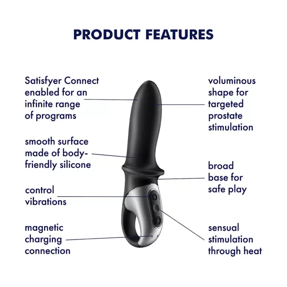 Satisfyer Hot Passion - Smartes Wärme-Analvibrator (schwarz)