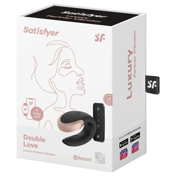 Satisfyer Double Love - intelligenter, kabelloser Paarvibrator (schwarz)