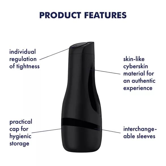 Satisfyer Men Classic - manueller Masturbator mit Saugfunktion (schwarz)