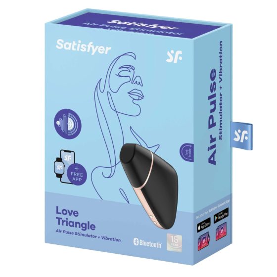 Satisfyer Love Triangle - Intelligenter Luftwellen-Klitorisstimulator (schwarz)