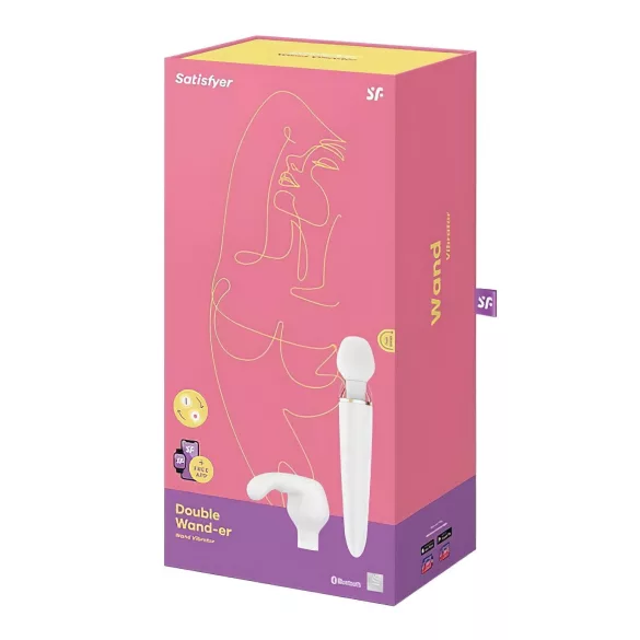 Satisfyer Double Wand-er - App-gesteuerter Massagevibrator (weiß)
