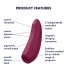 Satisfyer Curvy 1+ - Intelligenter Luftimpuls-Vibrator (Rot)