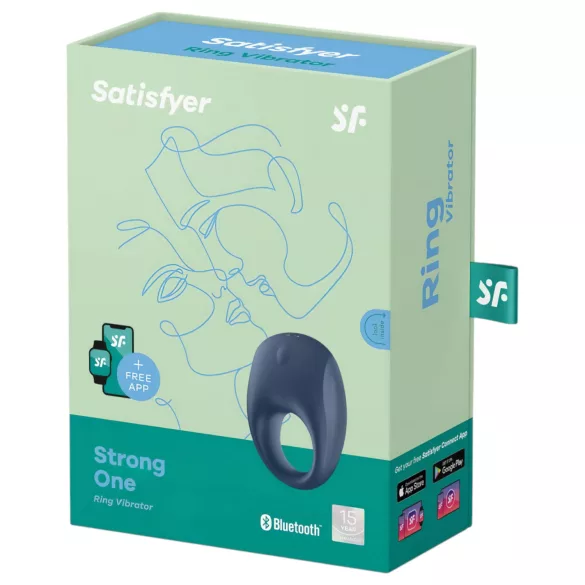 Satisfyer Strong One - App-gesteuerter Vibrationspenisring für Männer (blau)
