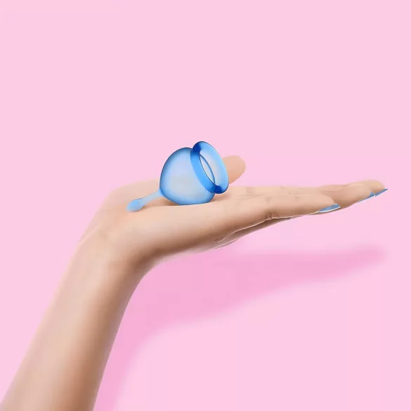 Satisfyer Feel Good - Menstruationstassen-Set (blau) - 2 Stk.