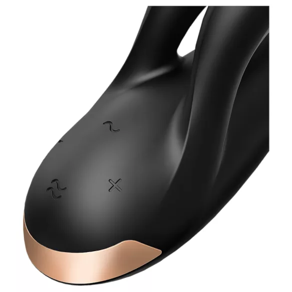 Satisfyer Double Flex - App-gesteuerter Vibrator mit Klitoralarm (schwarz)