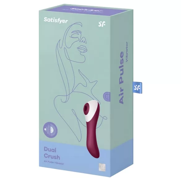 Satisfyer Dual Crush 2in1 Klitorissauger + G-Punkt-Vibrator (rot)