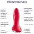 Satisfyer Rotator Plug 1 - Perlen Analdildo (rot)