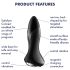 Satisfyer Rotator Plug 1 - Perlen-Analdildo (Schwarz)
