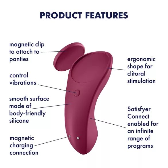 Satisfyer Sexy Secret - App-gesteuerter Höschenvibrator (rot)