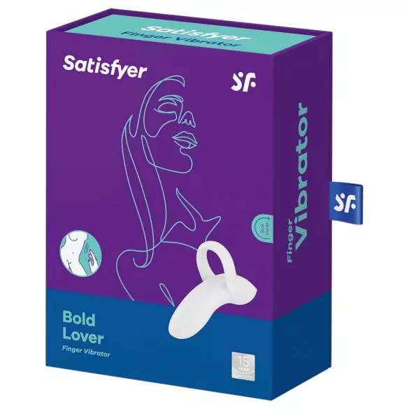 Satisfyer Bold Lover - wasserdichter Akku-Fingervibrator (weiß)
