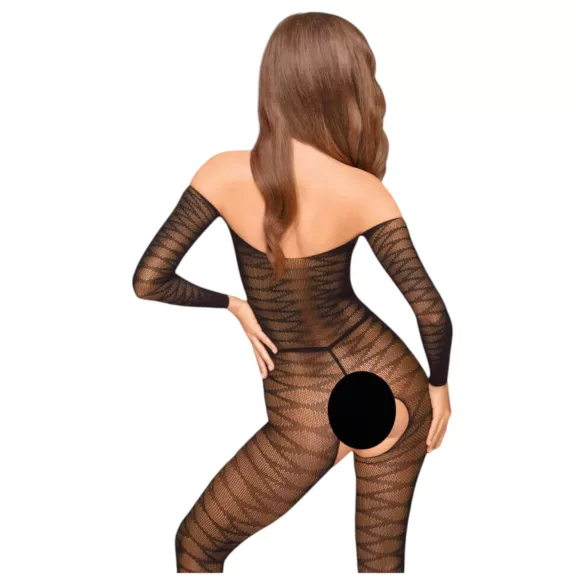Penthouse Dreamy Diva - Zickzack-Carmen-Overall (schwarz) - XL