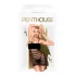 Penthouse Ecstasy Queen - gestreiftes Netzkleid (schwarz)