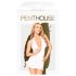 Penthouse Earth-shaker - Neckholder-Kleid und Tanga (Weiß) - M/L