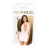 Penthouse Heart Rob - Neckholder-Kleid und String (Weiß) - M/L