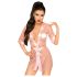Penthouse Midnight Mirage - Satin Kimono und String (Rosa) - XL