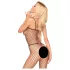 Penthouse Body Search - Offener Netz-Overall (Schwarz)