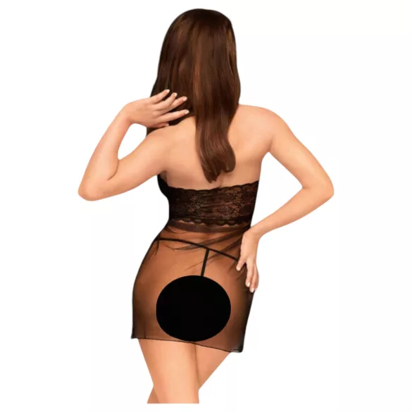 Penthouse All Yours - Spitze Chemise & String (schwarz) - M/L