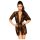 Penthouse Sweet Retreat - Spitzenmorgenmantel und Tanga (Schwarz) - XL
