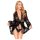 Penthouse Hypnotic Power - Spitzenkimono & String (schwarz)
