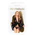 Penthouse Hypnotic Power - Spitzenkimono & String (schwarz) - XL