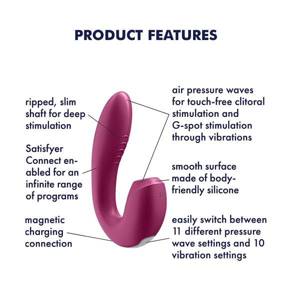 Satisfyer Sunray - Akku Luftwellen 2in1 Vibrator (rot)