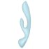 Satisfyer Triple Oh - Wiederaufladbarer Vibrator mit Klitorisarm (Blau)