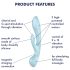 Satisfyer Triple Oh - Wiederaufladbarer Vibrator mit Klitorisarm (Blau)
