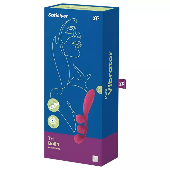 Satisfyer Tri Ball 1 - Akku, multifunktionaler Vibrator (rot)