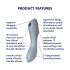 Satisfyer Curvy Trinity 3 - Wellen- & Vibrationspleasure 2in1 (grau)