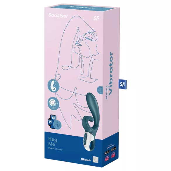 Satisfyer Hug Me - App-gesteuerter Vibrator mit Klitorisstimulator (blau)